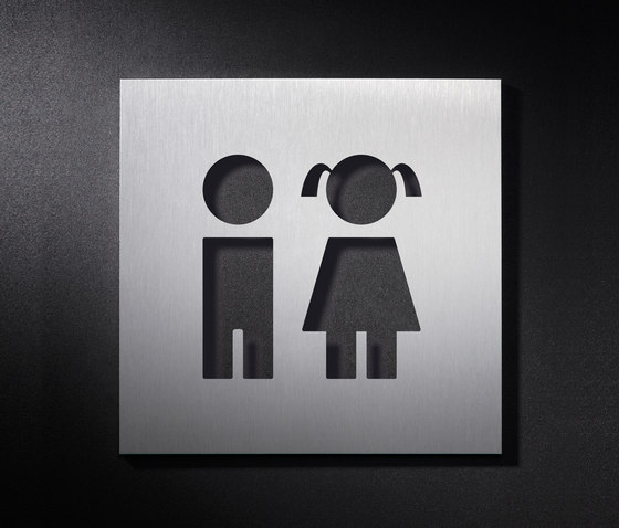 Hinweisschild WC Jungen Mädchen | Pictogramas | PHOS Design