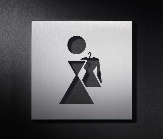 Hinweisschild Garderobe Damen | Symbols / Signs | PHOS Design