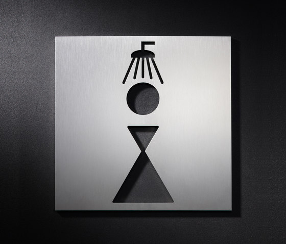 Panneau de signalisation douche dames | Pictogrammes / Symboles | PHOS Design
