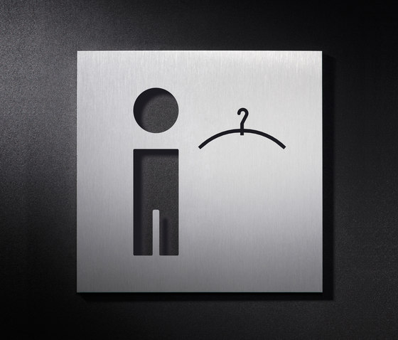 Panneau de signalisation vestiaire hommes | Pictogrammes / Symboles | PHOS Design