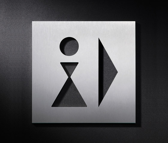 WC Schild Kombination Damen, Rechts | Piktogramme / Beschriftungen | PHOS Design