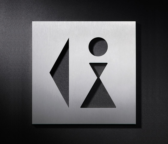 WC Schild Kombination Damen, Links | Piktogramme / Beschriftungen | PHOS Design