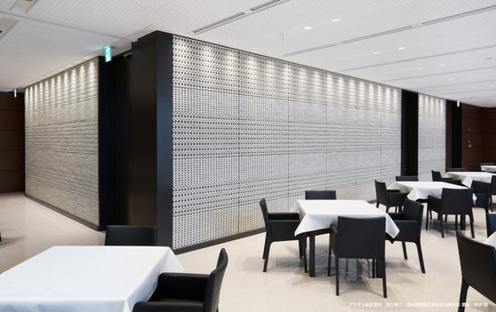 Porous model 1 screen in-situ | Wall partition systems | Kenzan