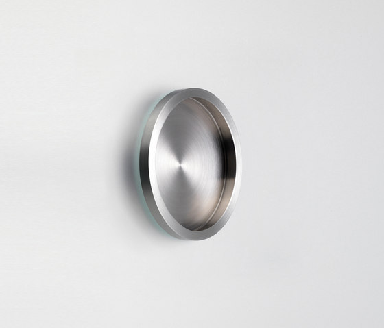 Poignée plate en forme de coquille Ø50 mm, ronde | Poignées cuvettes meuble | PHOS Design