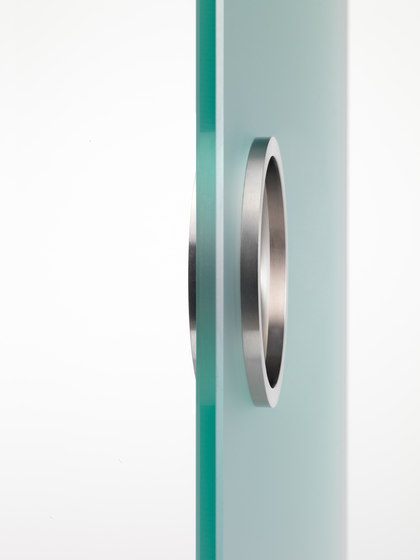 Poignée plate en forme de coquille Ø70 mm, ronde | Poignées cuvettes meuble | PHOS Design