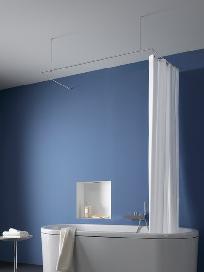 Binario per tenda da doccia Vasca da bagno a U 70x170x70 cm avvitato | Bastone tenda doccia | PHOS Design