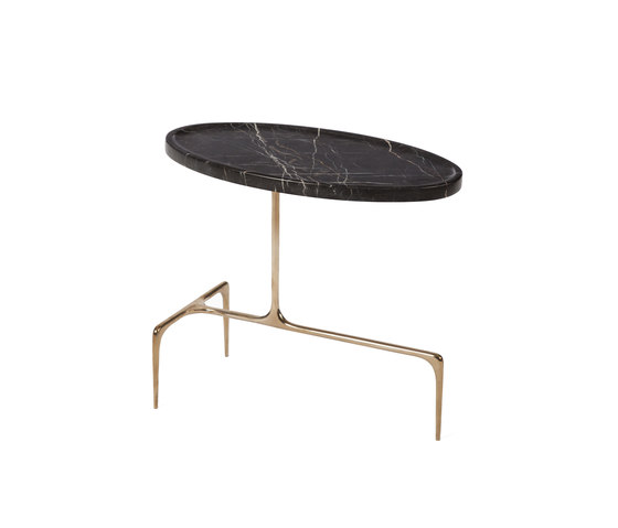 Bridger Oval Side Table - Marble | Side tables | CASTE
