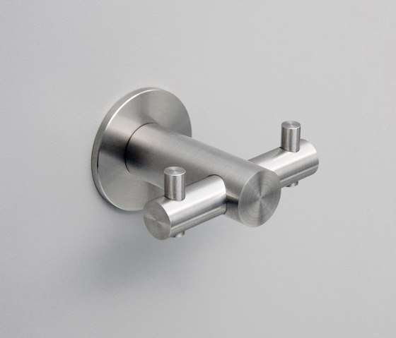 Double wall hook, length 5 cm, Ø18 mm, with rosette | Towel rails | PHOS Design