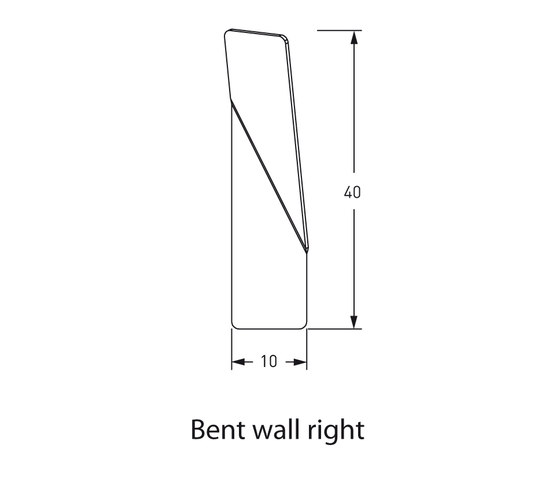 Bent Wall right | Lámparas exteriores de pared | Dexter