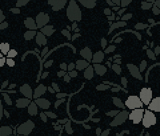 Hana Flower Dark B | Mosaici vetro | Bisazza