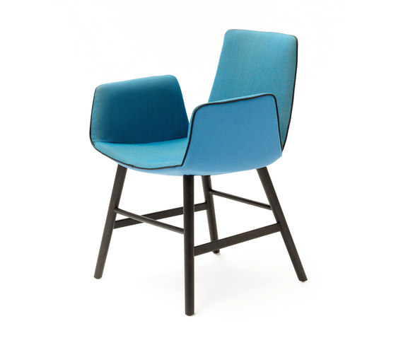 Amelie | Armchair High with wooden frame round | Chairs | FREIFRAU MANUFAKTUR