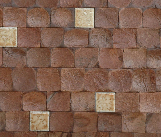 Cocomosaic tiles brown bliss with fan 115 | Mosaïques en coco | Cocomosaic