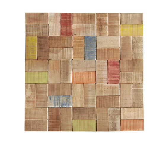 Cocomosaic envi tiles puzzle multicolor | Dalles en coco | Cocomosaic