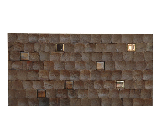 Cocomosaic tiles espresso bliss with ceramic | Mosaïques en coco | Cocomosaic