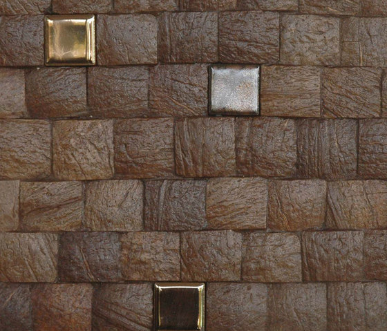 Cocomosaic tiles espresso grain with ceramic | Mosaicos de coco | Cocomosaic