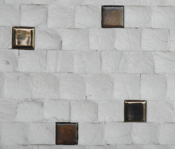 Cocomosaic tiles fancy white ceramic | Mosaïques en coco | Cocomosaic