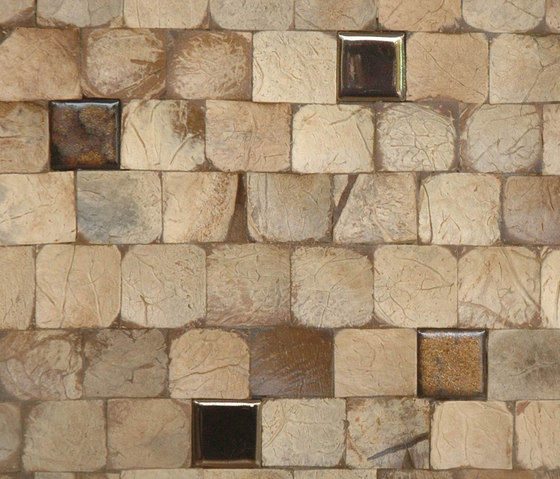 Cocomosaic tiles natural bliss with ceramic | Coconut mosaics | Cocomosaic