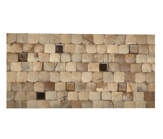 Cocomosaic tiles natural bliss with ceramic | Mosaicos de coco | Cocomosaic