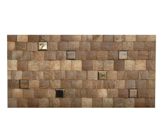 Cocomosaic tiles natural grain with ceramic | Mosaïques en coco | Cocomosaic