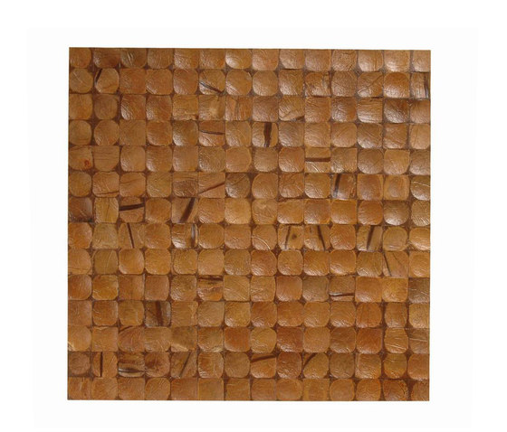 Cocomosaic wall tiles antique brown | Mosaïques en coco | Cocomosaic