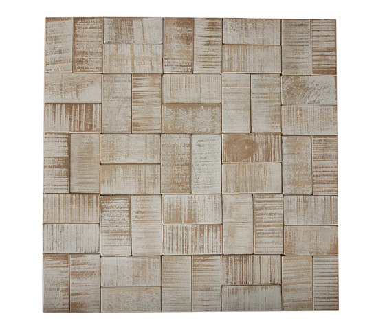 Cocomosaic envi square white patina wash | Coconut tiles | Cocomosaic