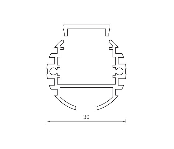 Aluminium Profiles 30.0 mm round | Lampade parete | UNEX