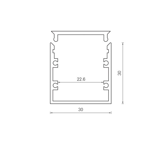Aluminium Profiles 30.0 x 30.0 mm | Lámparas de pared | UNEX