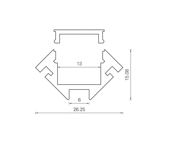 Aluminium Profiles 45° Corner profile | Lámparas de pared | UNEX
