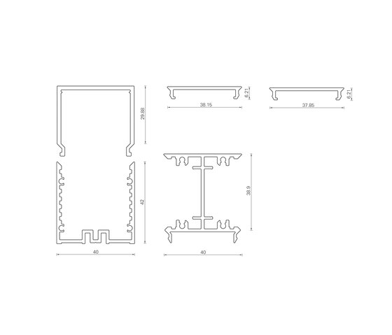 Mounting Profile Design | Lampade parete | UNEX