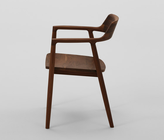Hiroshima Arm chair High (Wooden seat) | Chaises | MARUNI