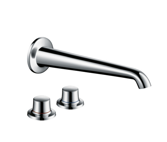 AXOR Bouroullec 2-handle basin mixer with wall spout 245 mm for concealed installation and valves for mounting on basin|console | Wash basin taps | AXOR