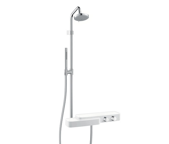 AXOR Bouroullec showerpipe termostato ducha con repisa | Grifería para duchas | AXOR