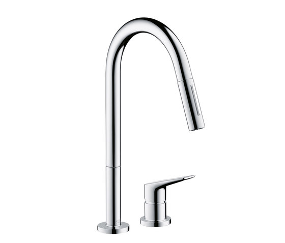 AXOR Citterio M 2-Hole Kitchen Mixer with pull-out spray DN15 | Robinetterie de cuisine | AXOR