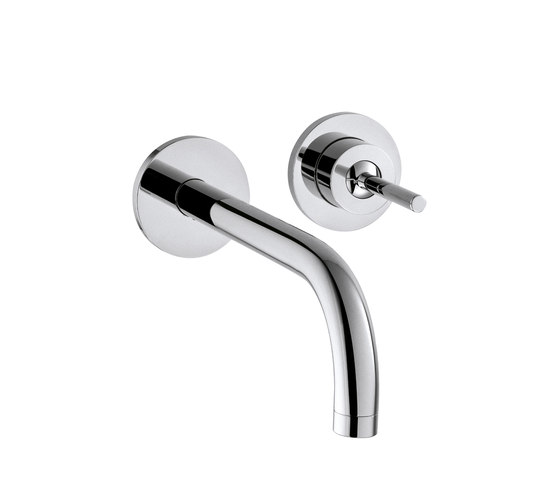 AXOR Uno Single Lever Basin Mixer for concealed installation with escutcheons and spout 165 mm wall mounting DN15 | Wash basin taps | AXOR