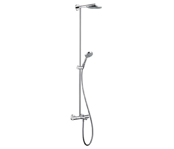 Hansgrohe Raindance Showerpipe 180 for bath tub EcoSmart with 350mm shower arm DN15 | Shower controls | Hansgrohe