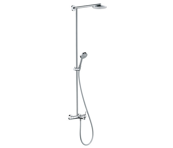 Hansgrohe Raindance Showerpipe 180 single lever mixer EcoSmart for bath tub with 460mm shower arm DN15 | Shower controls | Hansgrohe