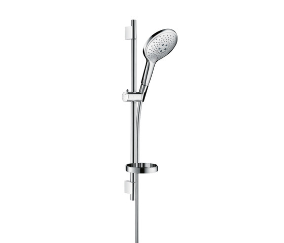 hansgrohe Raindance Select S 150 3jet hand shower/ Unica'S Puro wall bar 0.65 m set | Rubinetteria doccia | Hansgrohe