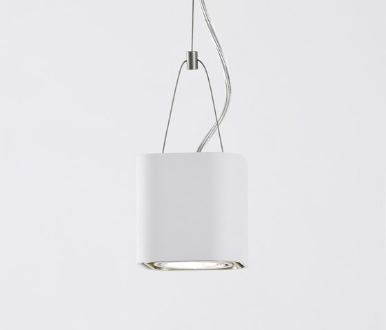 Docus P white structured mat champagne | Suspended lights | Wever & Ducré