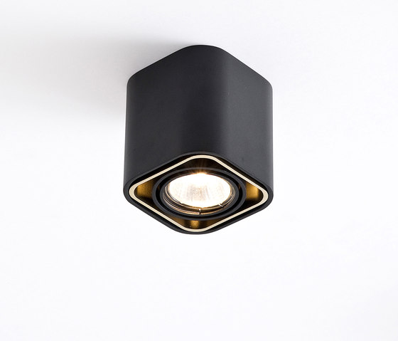 Docus Ceiling I black structured anodized gold | Deckenleuchten | Wever & Ducré