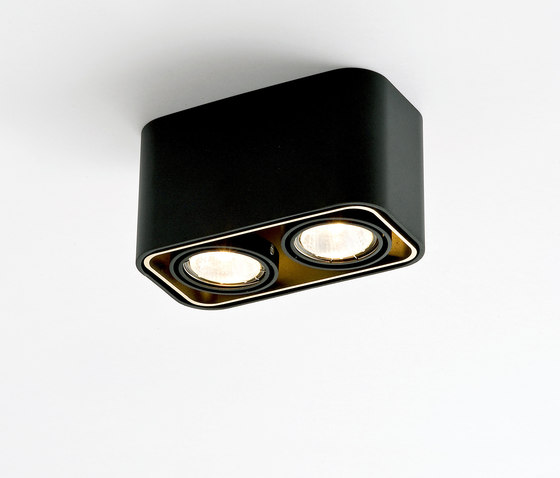 Docus Ceiling II black structured anodized gold | Ceiling lights | Wever & Ducré