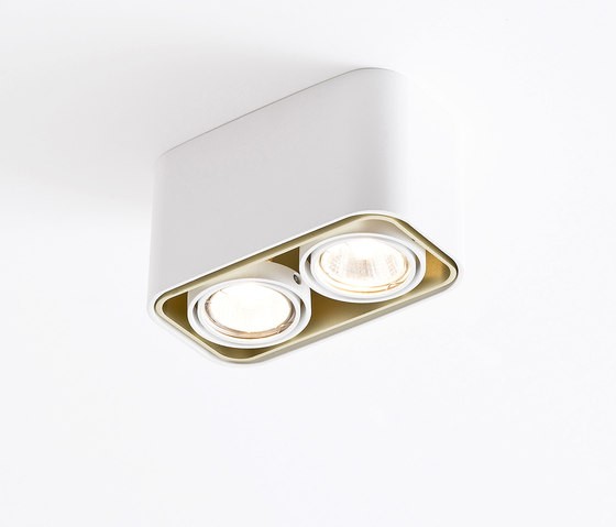 Docus Ceiling II white structured mat champagne | Lámparas de techo | Wever & Ducré