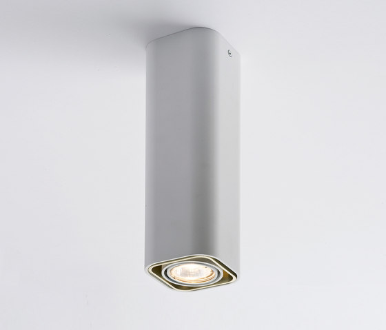 Docus Ceiling I Long white structured mat champagne | Ceiling lights | Wever & Ducré