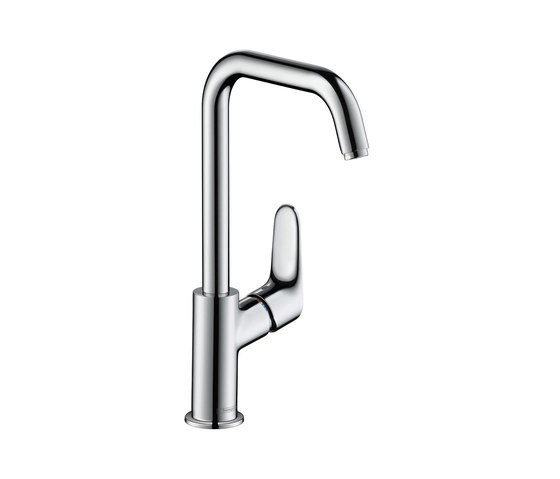 hansgrohe Focus Single lever basin mixer 240 without waste set and swivel spout with 120° range | Wash basin taps | Hansgrohe