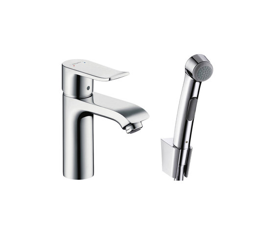 hansgrohe Metris Bidette 1jet hand shower/ Metris single lever basin mixer set 1.60 m | Bidet taps | Hansgrohe