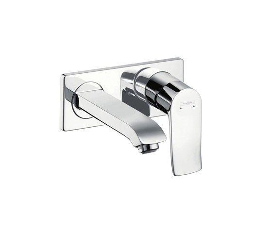 hansgrohe Metris Single lever basin mixer for concealed installation with spout 165 mm wall-mounted | Rubinetteria lavabi | Hansgrohe