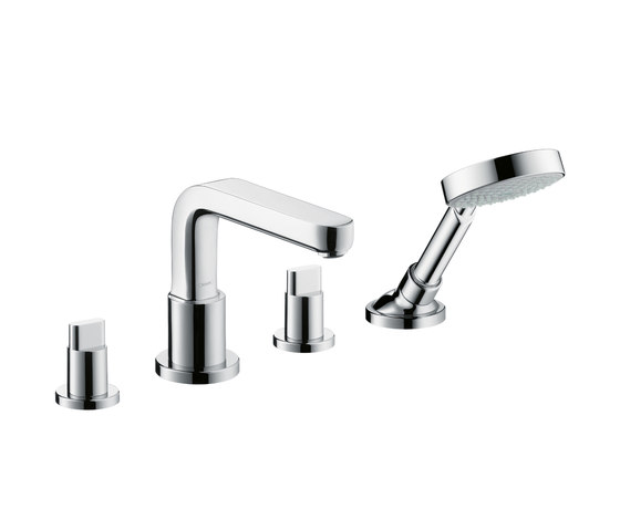 hansgrohe Metris S 4-hole rim mounted bath mixer with spout 171 mm | Bath taps | Hansgrohe