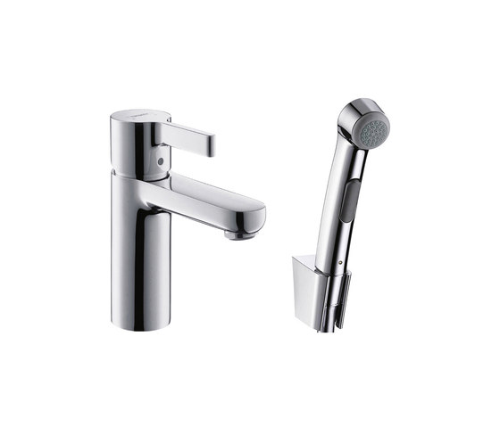hansgrohe Metris S Bidette 1jet hand shower/ Metris S single lever basin mixer set 1.60 m | Bidet taps | Hansgrohe