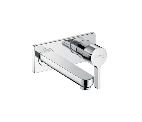 hansgrohe Metris S Single lever basin mixer for concealed installation with spout 225 mm wall-mounted | Wash basin taps | Hansgrohe