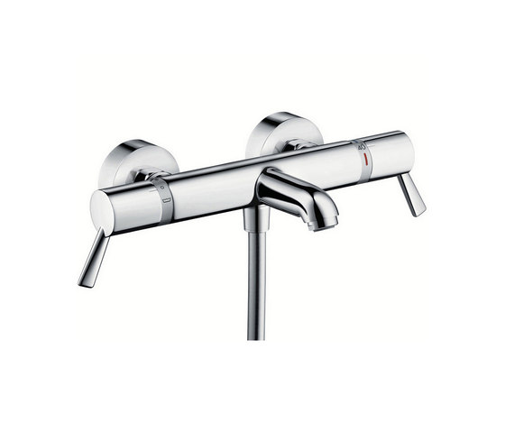 hansgrohe Ecostat Comfort Care thermostatic bath mixer for exposed installation with extra long handles | Shower controls | Hansgrohe