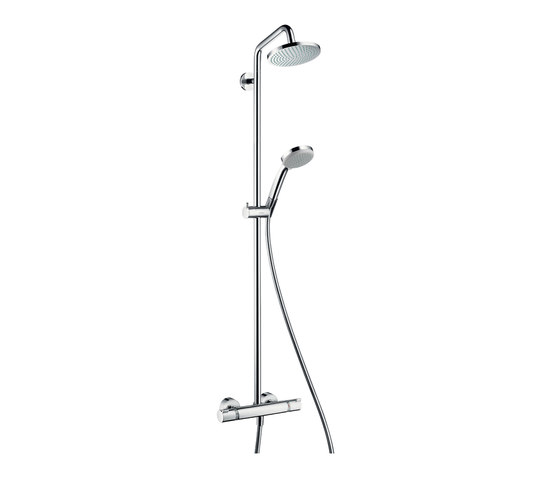 hansgrohe Croma 160 1jet Showerpipe termostato ducha visto Ecostat Comfort | Grifería para duchas | Hansgrohe